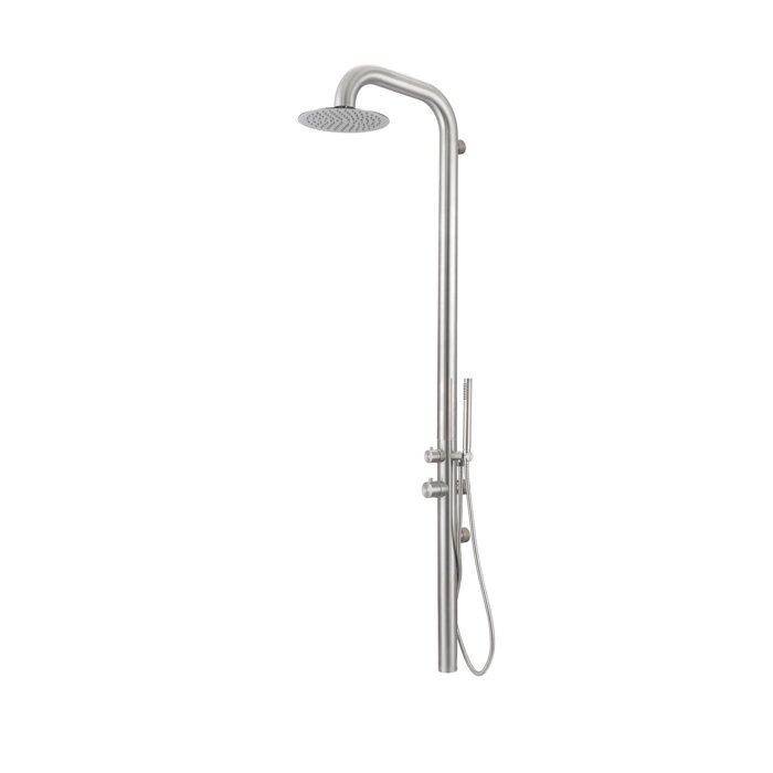 HEATGENE Outdoor Shower With Body Jets And Handheld, WallMounted
